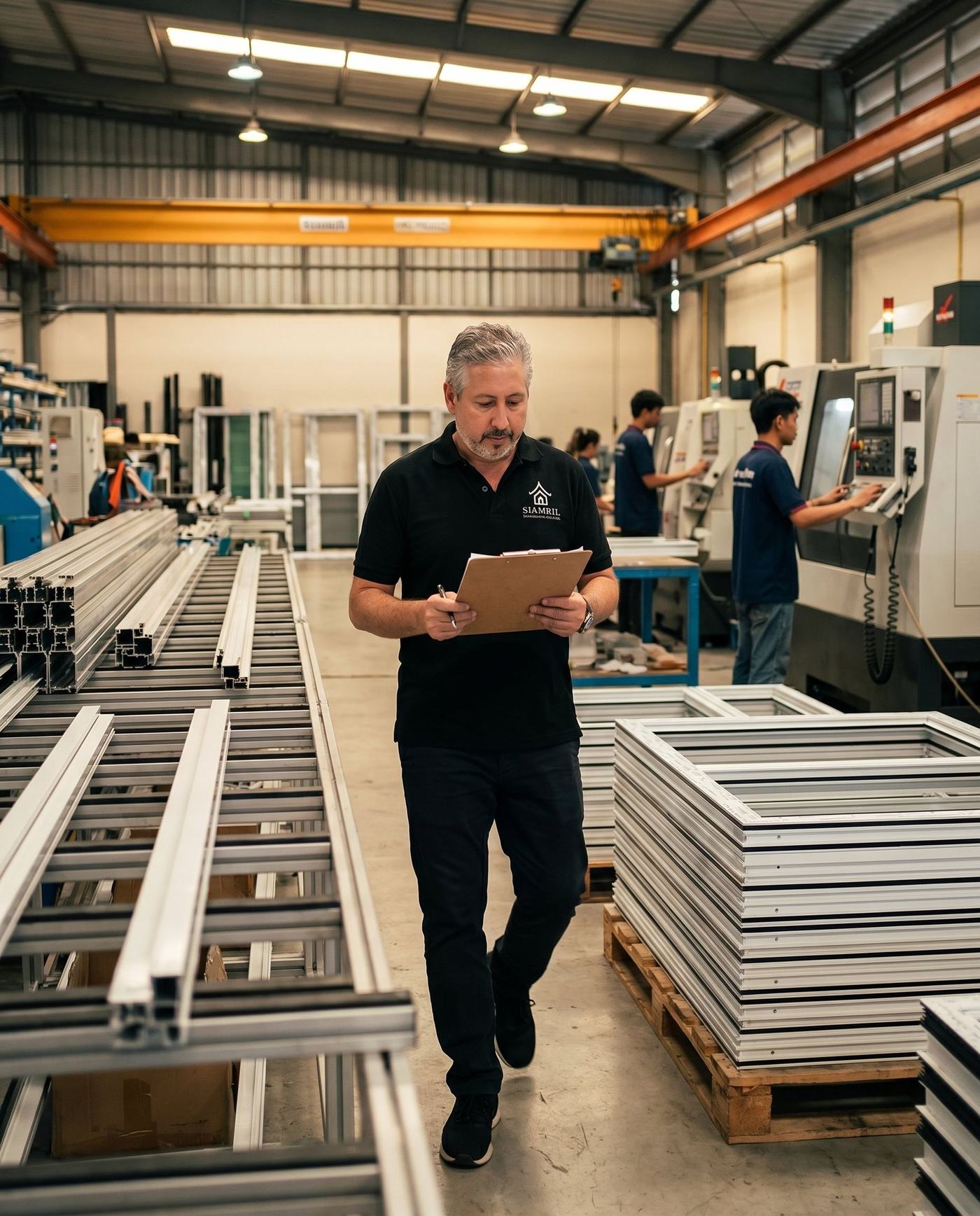 Siamril team managing production on a factory floor in Southeast Asia