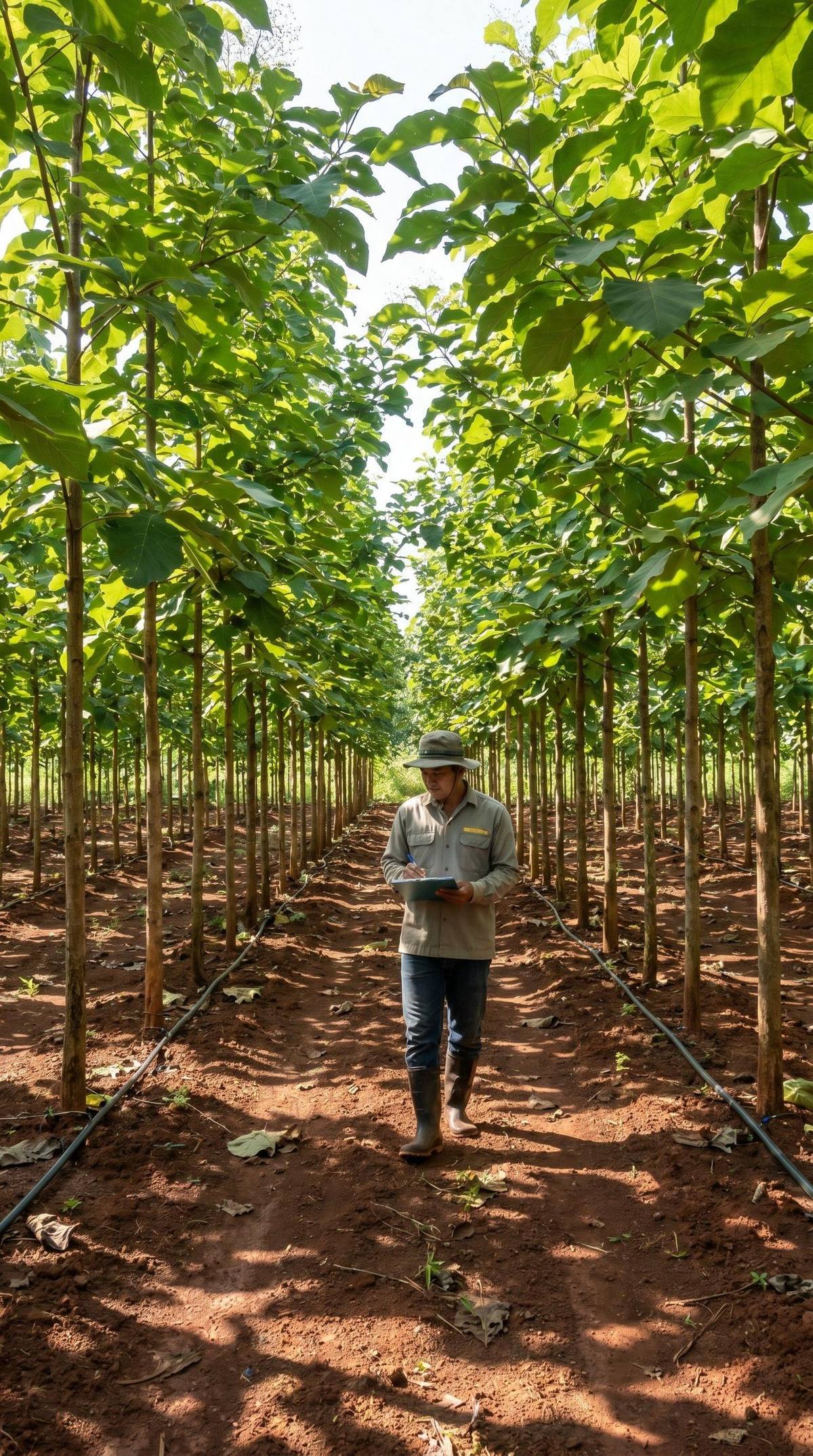 Managed agricultural plantation on a Siamril-developed site