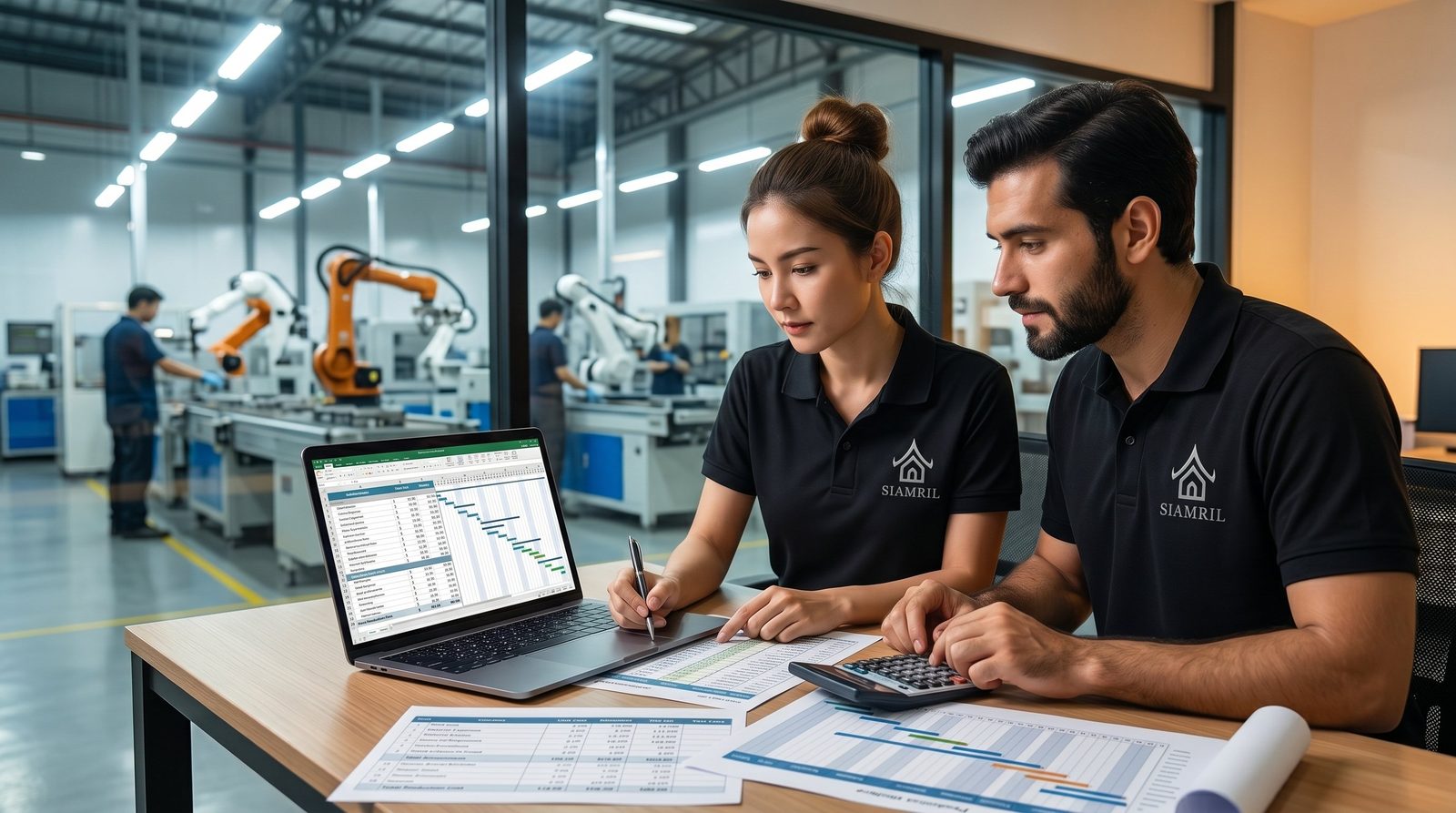 Production planning document with timelines and costing